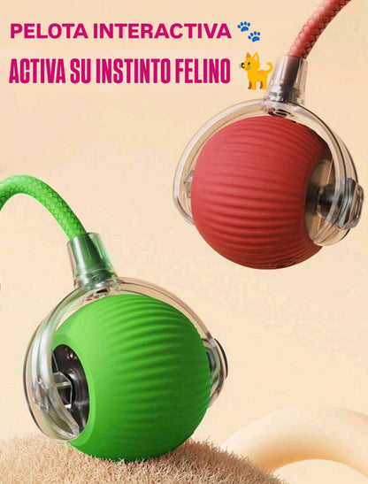 PELOTA INTERACTIVA FELINA. REFUERZA SU INSTINTO GATUNO